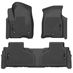 Chevrolet Tahoe Floor Liners - Front + Rear - Husky Liners - WeatherBeater - Black - `21-`23
